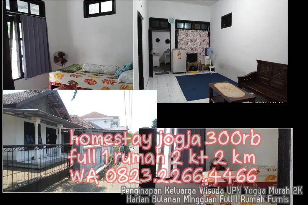 Penginapan Keluarga Wisuda UPN Yogya Murah 2K  Harian Bulanan Mingguan