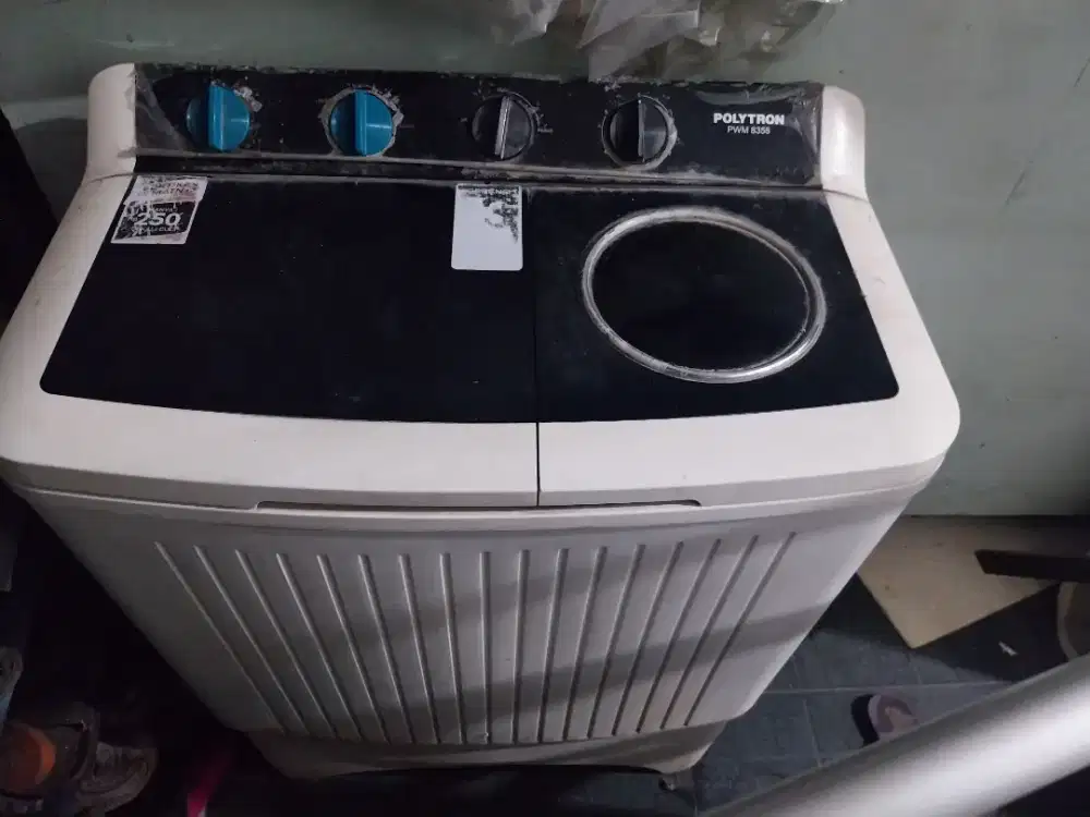 Mesin cuci polytron 8kg 2 tabung
