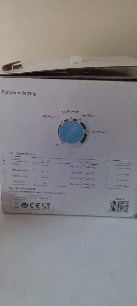 Baby Safe Multifunction Bottle Sterilizer LB 309