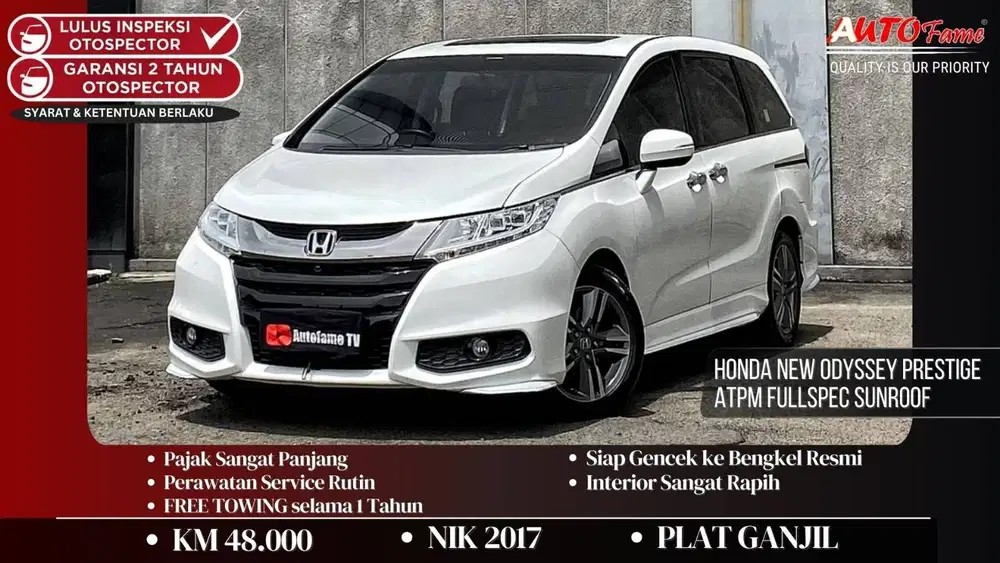 Honda New Odyssey Prestige ATPM Fullspec NIK 2017