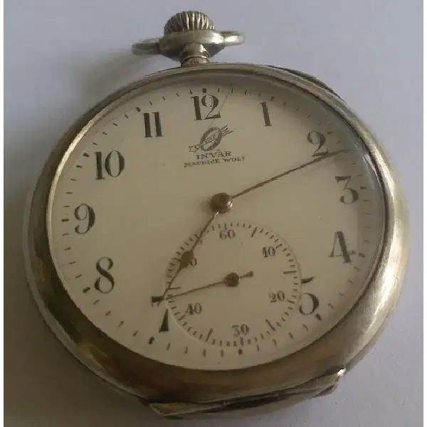 Vintage jam saku full Perak INVAR Original Anti Magnetic made in Swiss