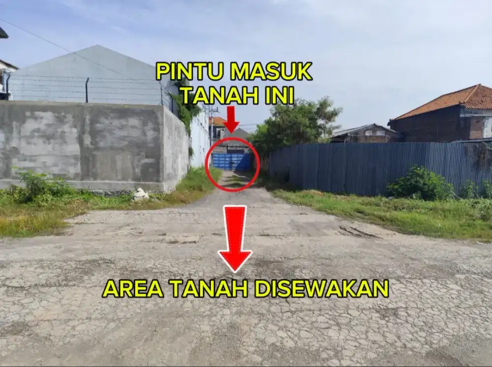 DISEWAKAN MURAH TANAH SUDAH URUK PADAT DI RAYA SEDATI GEDE SIDOARJO