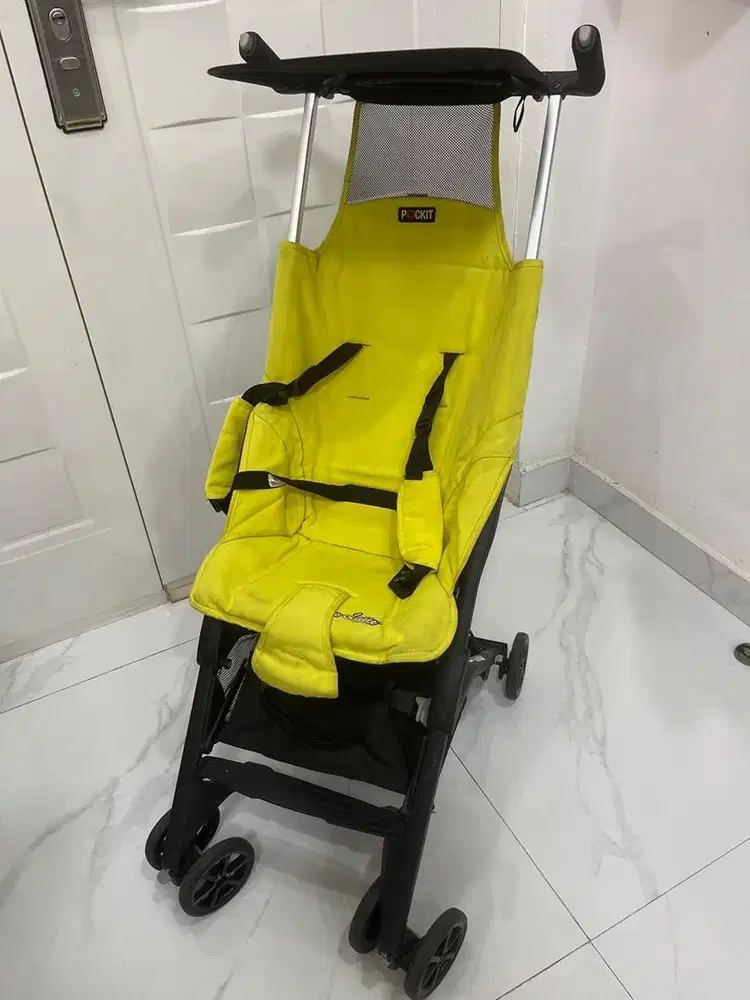 Preloved stroller pockit warna kuning
