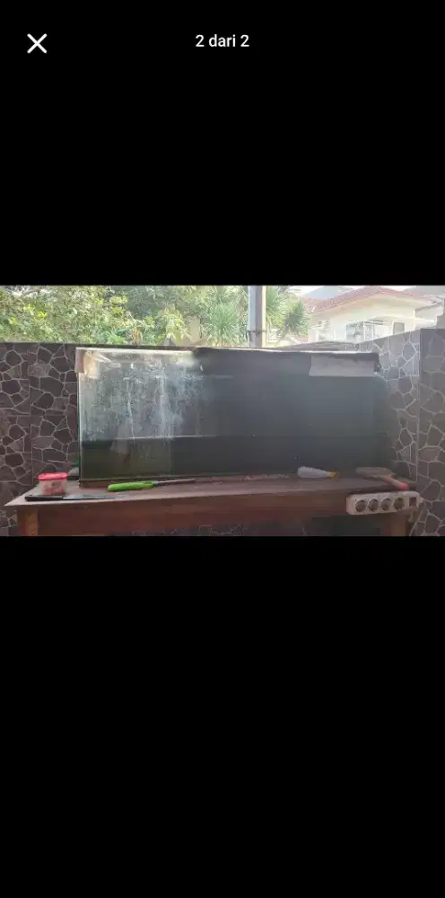 Aquarium bekas kotor pemakaian
