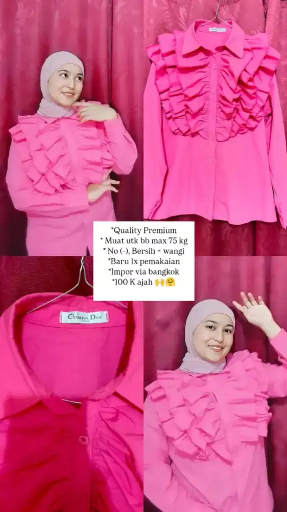 Kemeja Pink Fuschia