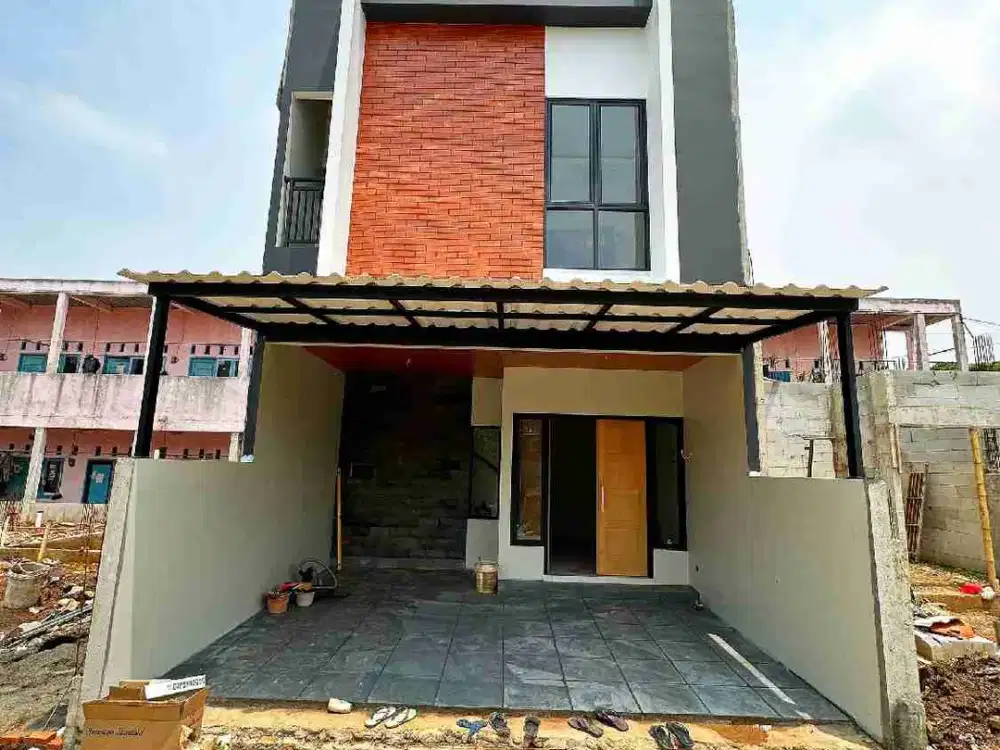 Rumah 2 lantai Skandinavian modern dekat tol Bambu Apus jaktim