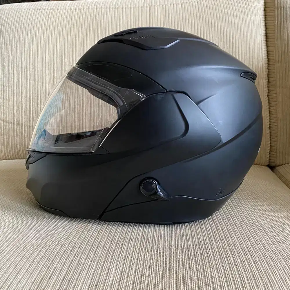 Helm Zeus ZS3100 Matt Black Modular Flip Up Double Visor Size L
