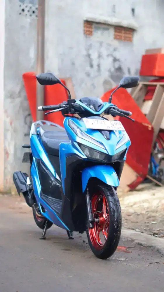 jual motor honda vario 150 cc keyles biru