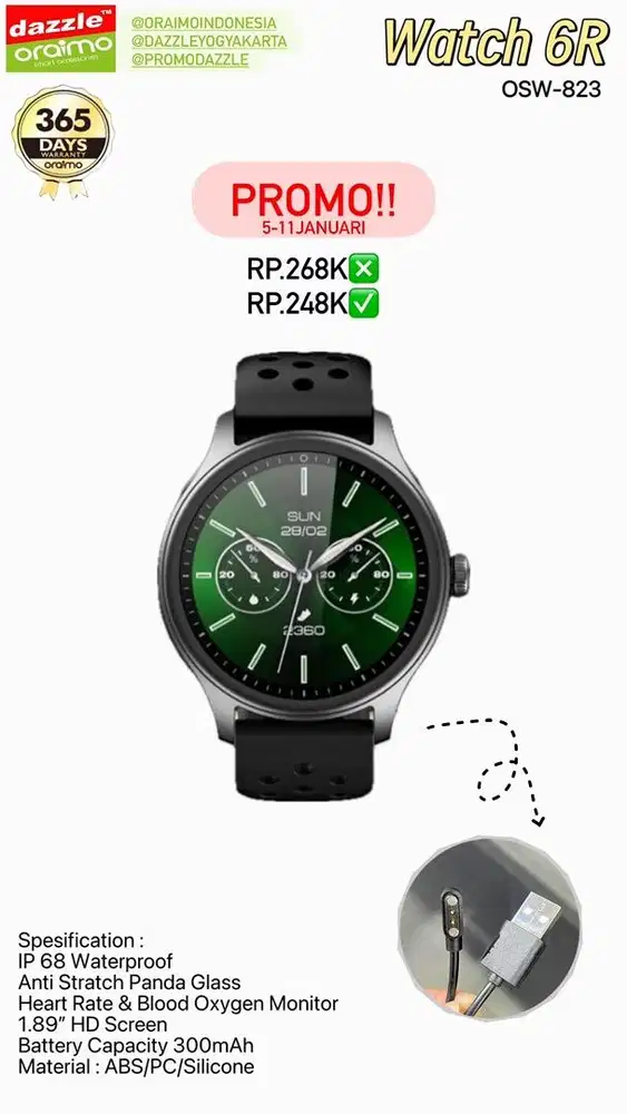 Smartwatch Oraimo Watch 6R OSW-823
