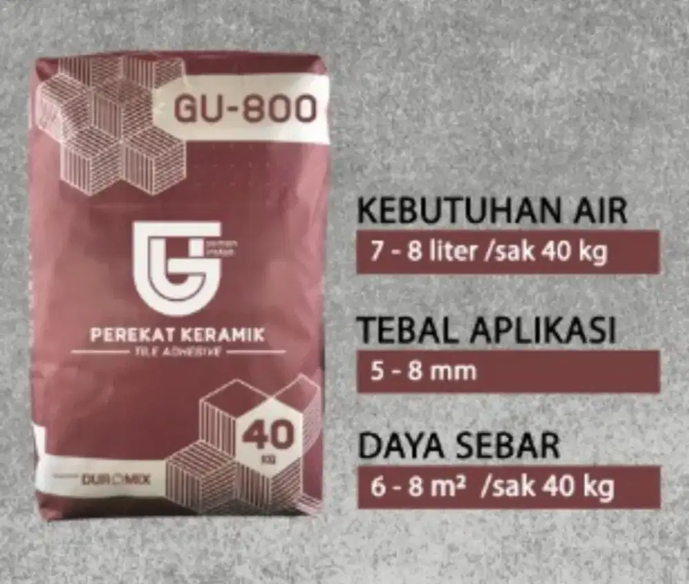 GU 800 Perekat Granit/Keramik Semen Instan Global Union