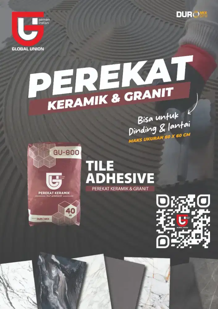 GU 800 Perekat Granit/Keramik Semen Instan Global Union