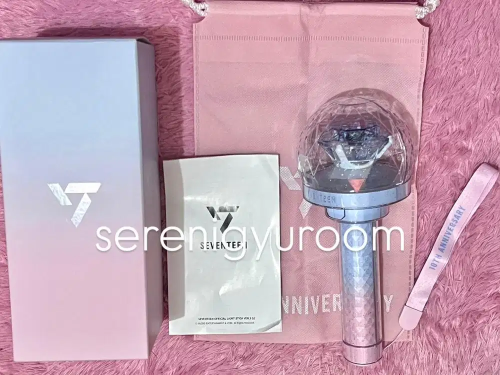 Free Baterai]Jual Lightstick SEVENTEEN Ver 3 10th Anniversary Like New