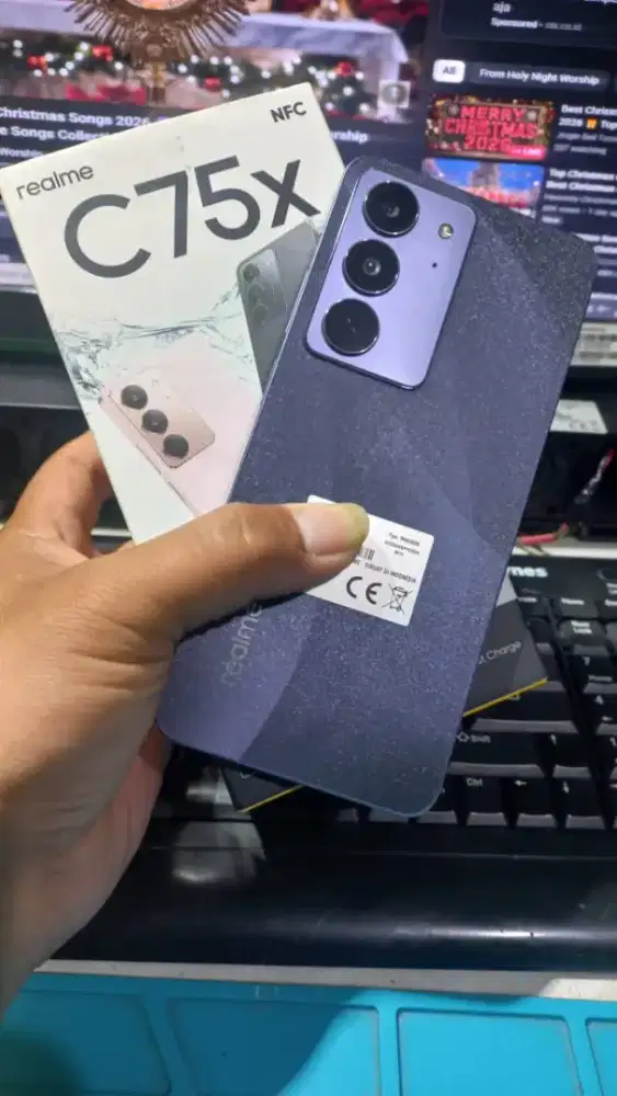 Realme C75x Military Grade 8+8/128 Like New Garansi 10bln Mantaab Joss