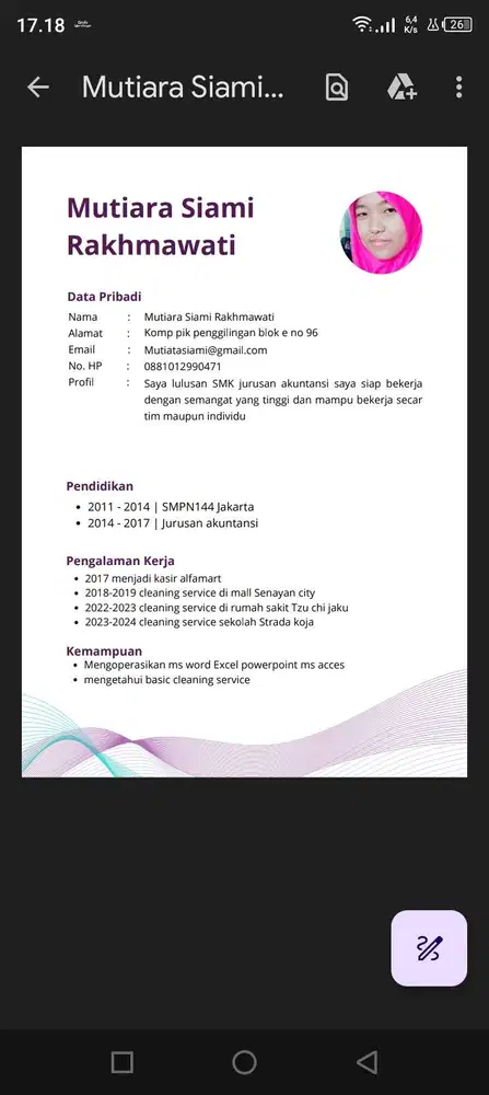 Butuh kerja di Cakung Jakarta Timur