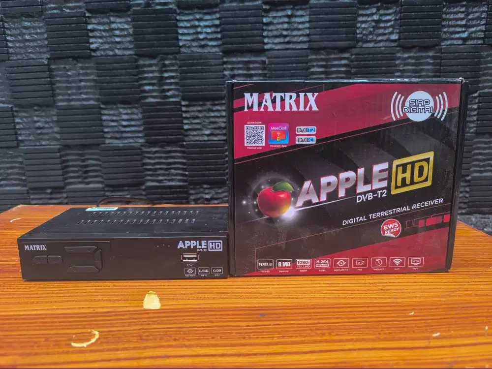 STB Matrix Apple DVB-T2 TV Digital HD – Merah