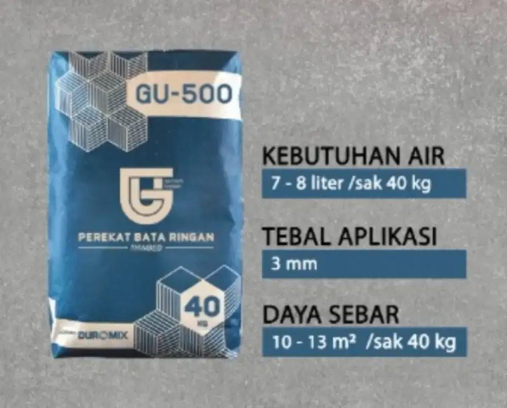 GU 700 Perekat Bata Ringan Semen Instan Global Union