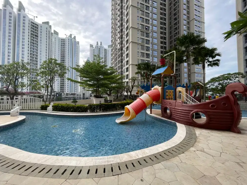 JUAL CEPAT APARTEMEN THE MANSION KEMAYORAN BOUGENVILLE 1BR UNFURNISHED DEKAT JIEXPO SUNTER