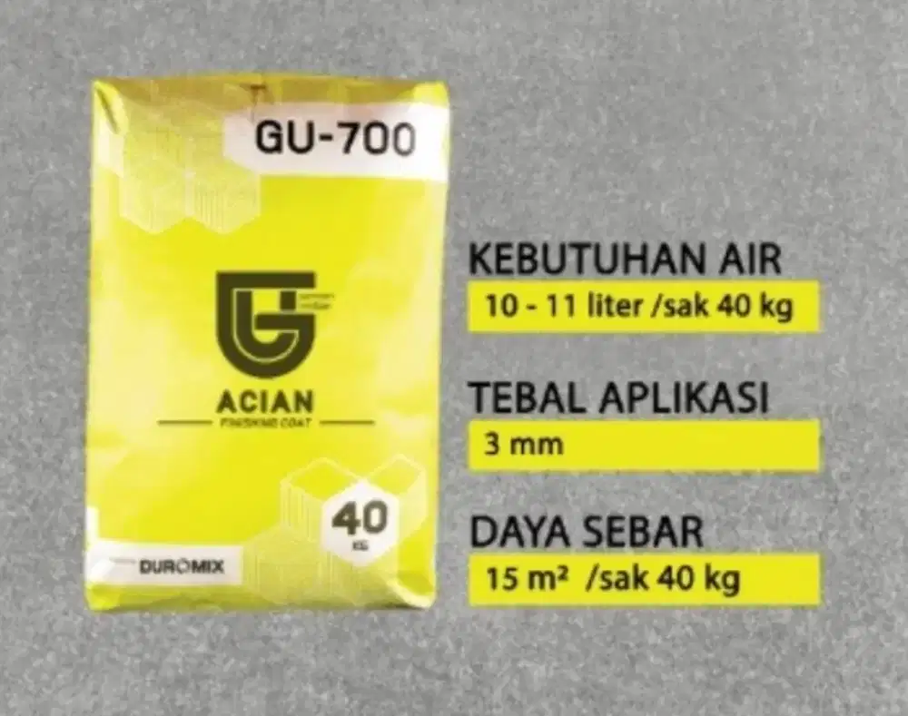 GU 700 Acian Abu 40 kg Semen Instan Global Union