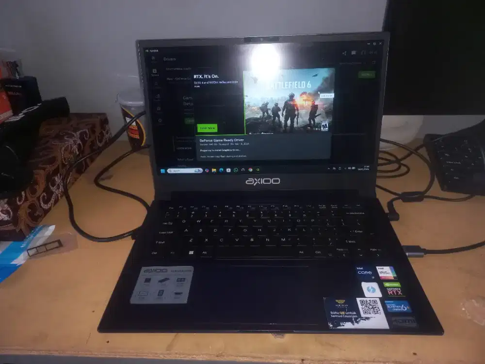 Axiion mybook pro k7v with rtx 3050 gaming libas rata kanan