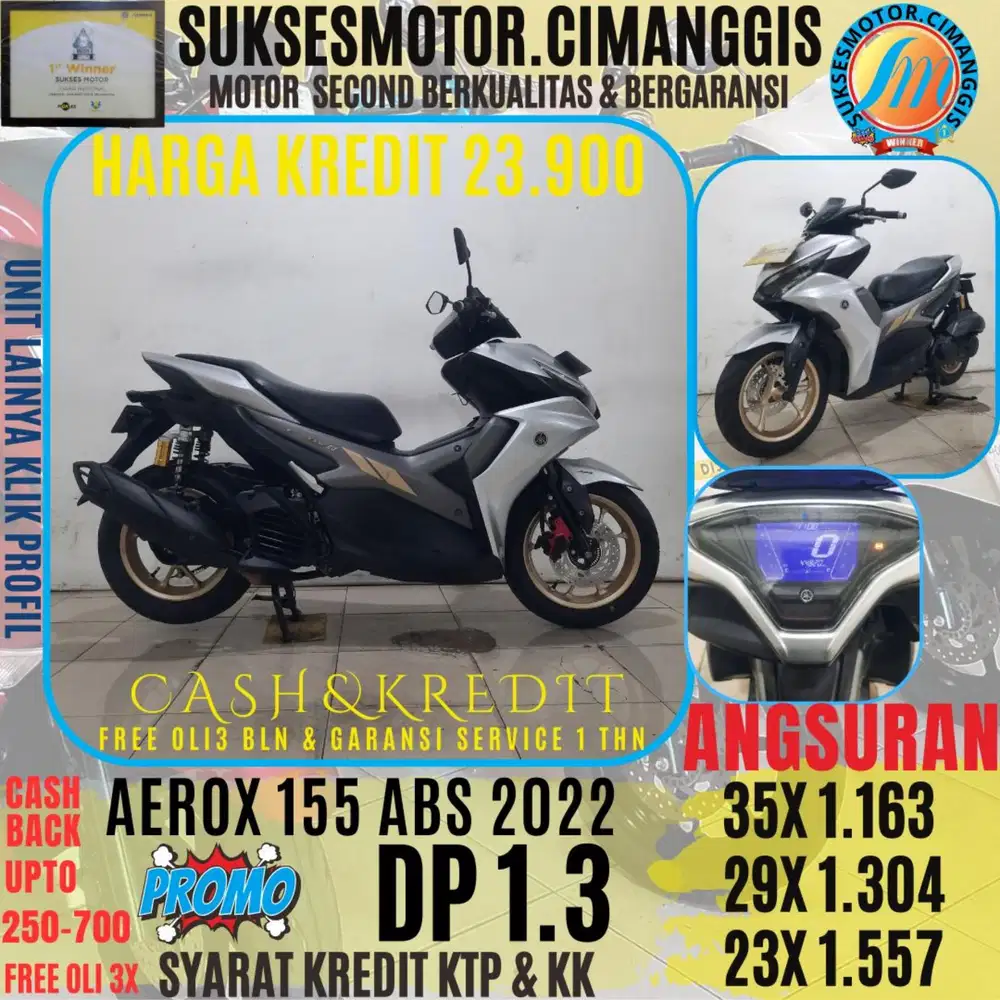 AEROX CON ABS CASHBACK UPTO 700 RIBU FREE OLI3BLN