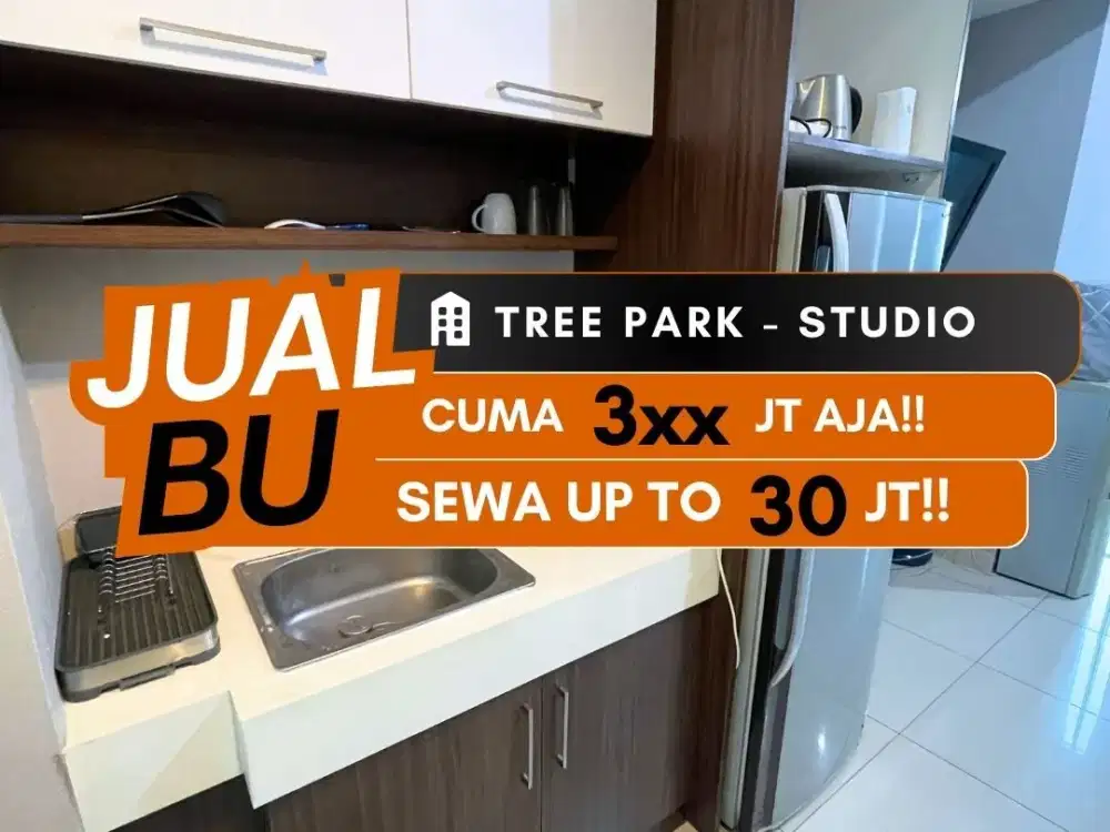 JUAL CEPAT BU APARTEMEN TREE PARK BSD SERPONG STUDIO FULL FURNISHED