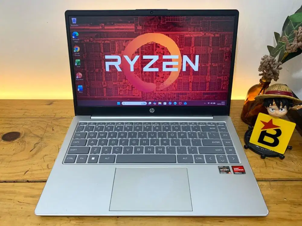 Laptop HP 14-em0015U Ryzen 5 7520U RAM 8 DDR5 SSD 512 Slim Backlight