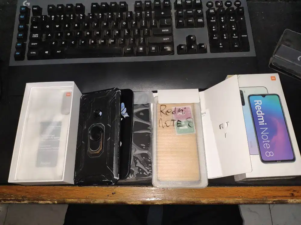Aksesoris Lengkap Redmi Note 8 Fullset Softcase Hardcase Dus Box TG