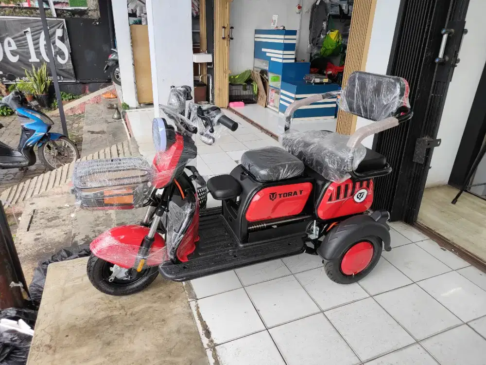 SEPEDA LISTRIK TORA SANJI RODA 3, BERGARANSI RESMI, HARGA SPECIAL PRMO