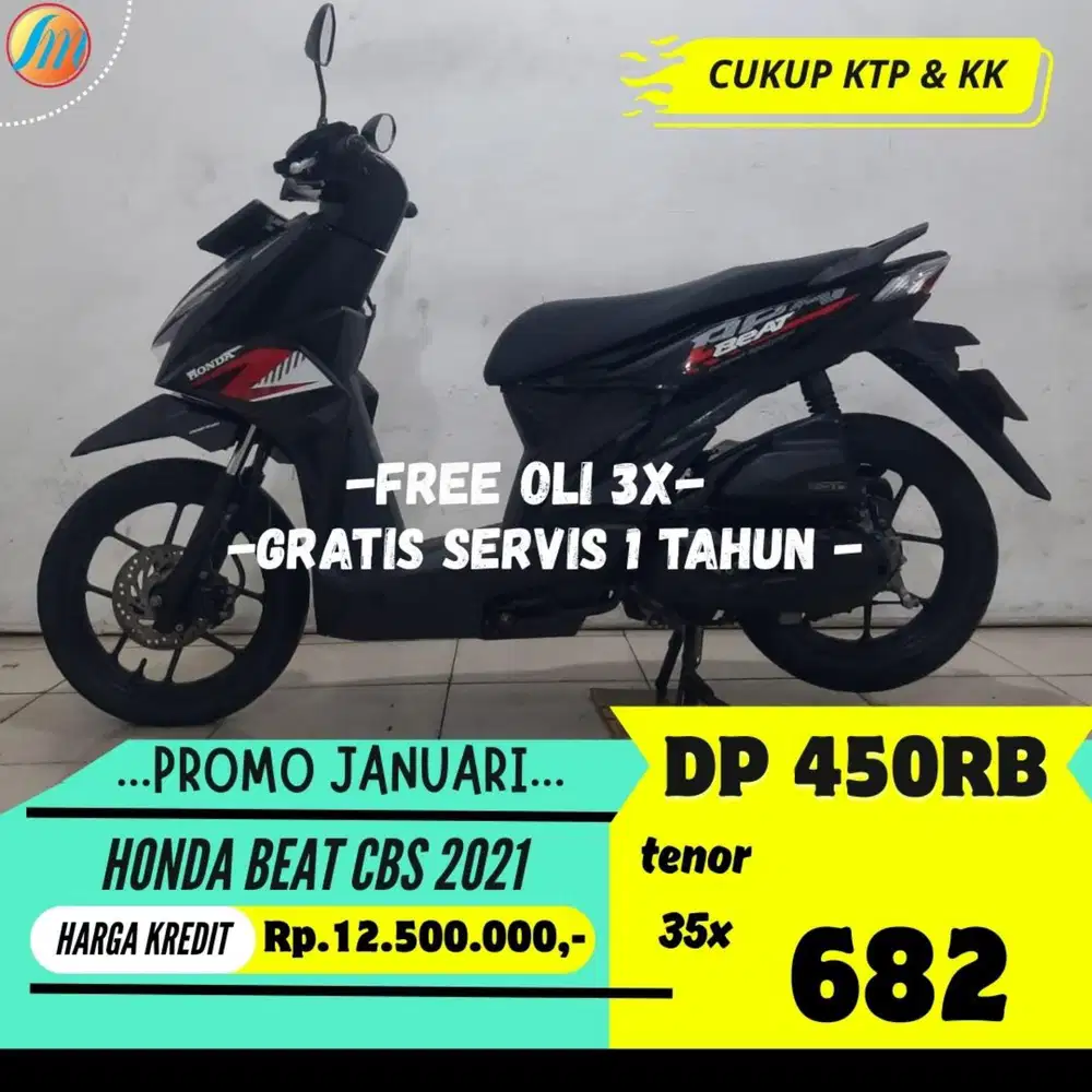 HONDA BEAT CBS 2021 DP PROMO 450RIBU ANGSURAN SANGAT RINGAN BERGARANSI