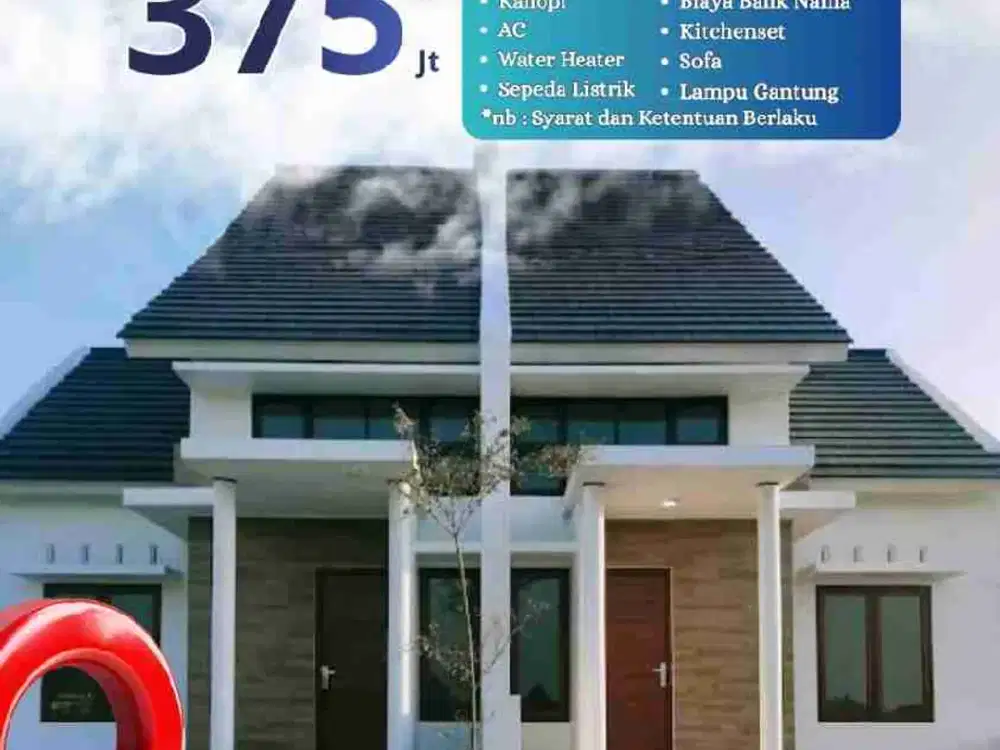 Jual Rumah dengan tambahan ruang atas lokasi dekat Stasiun Gawok Gatak