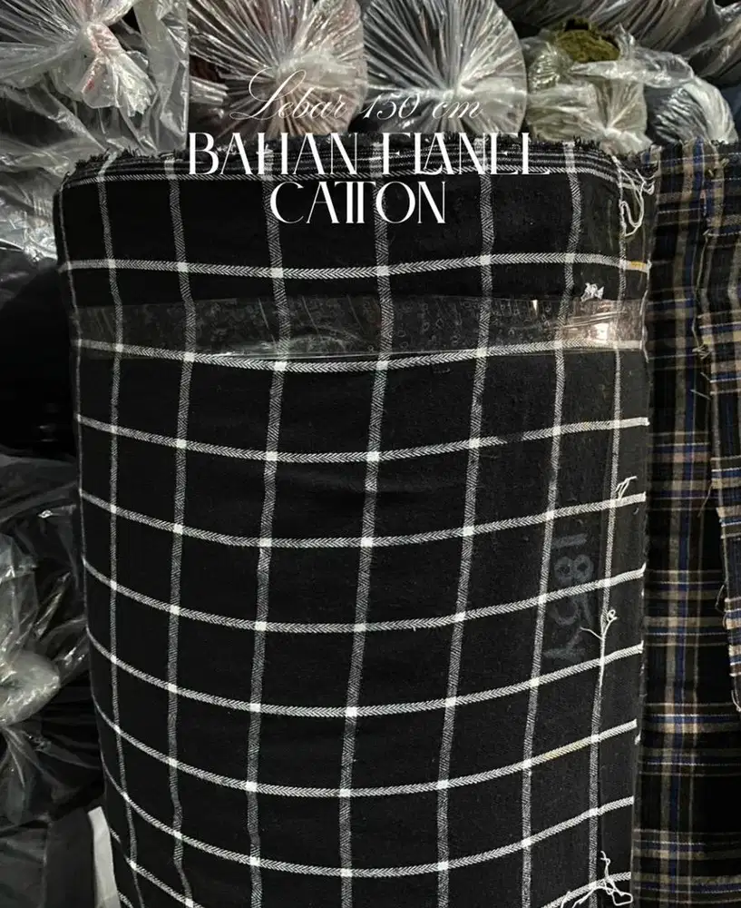 Jual kain flanel Catton kotak
