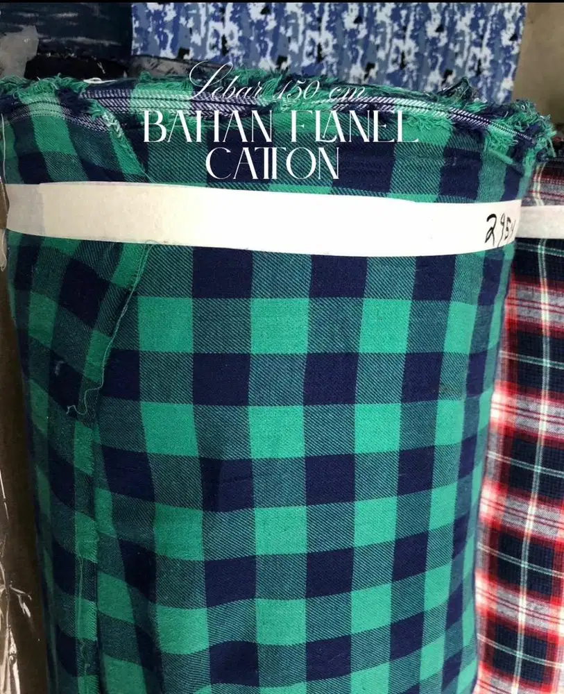 Jual kain flanel kotak