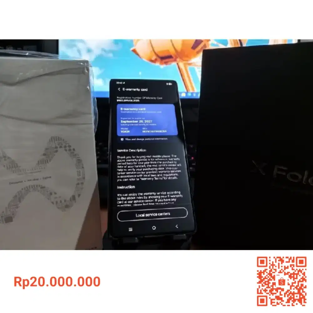 DIJUAL VIVO X FOLD5 16/512 GREY