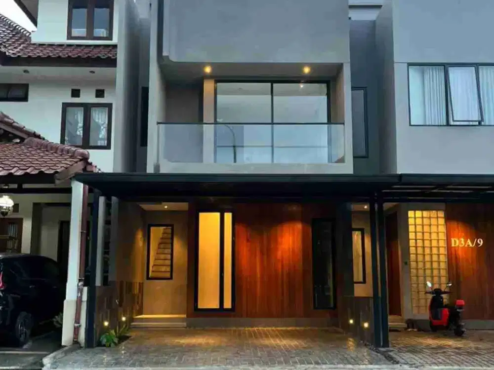 Rumah Modern Kontemporer 3 Lt di Bali View Cirendeu (Dkt MRT Lebak Bulus )