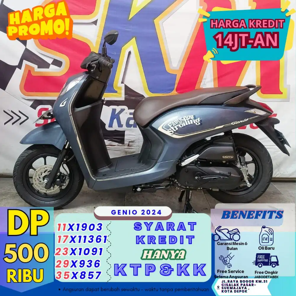 (DP 500 angsrn 28rb/hari) Genio 2024 cash credt
