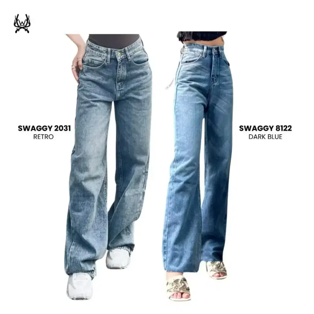 WARPATH - Highwast Straight Loose Swaggy 8122 Celana Jeans Highwaist