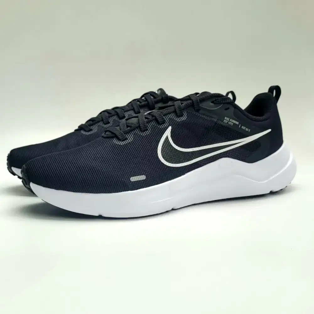 Nike Downshifter 12 Original Sepatu Olahraga Running Lari Pria Hitam