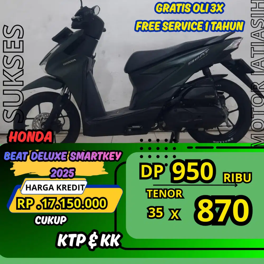 DP MURAH HONDA BEAT DELUXE SMARTKEY 2025 DP 950 RIBU BISA CASH/KREDIT