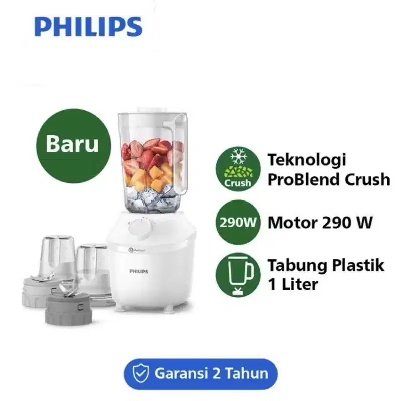 ￼Blender Philips Plastik 1 Liter - 3000 series HR2042/30 - Blender Jus