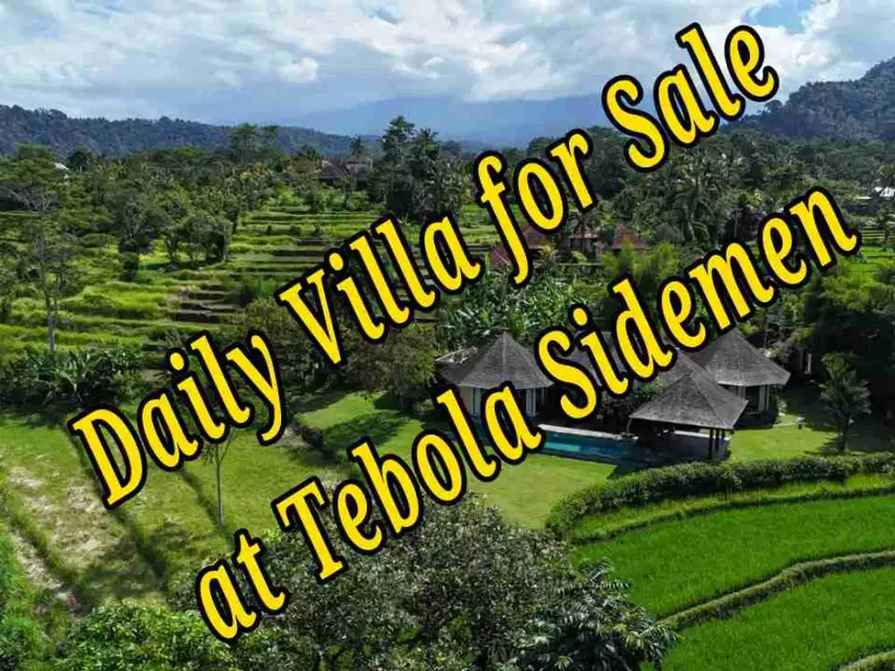 a daily Villa for Sale at Tebola Sidemen Traditional Village Karangasem Bali
