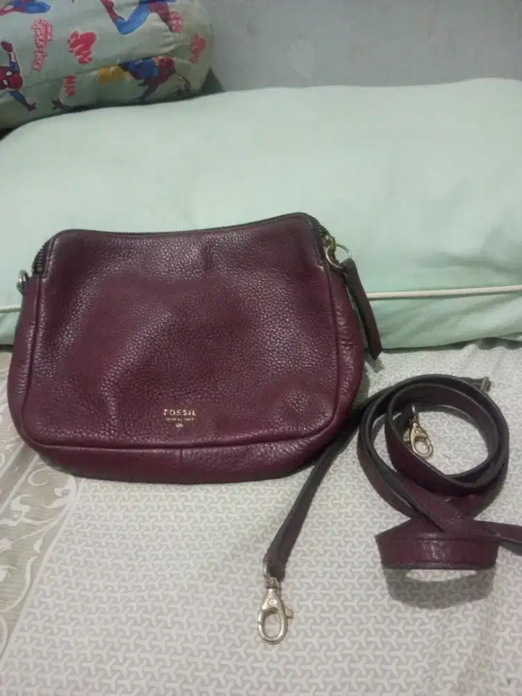 Fossil Sydney Cambag Double Zipper Crossbody Sling Bag