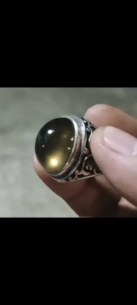 Batu solar padang, dim 23 , ring alpaka super size 12