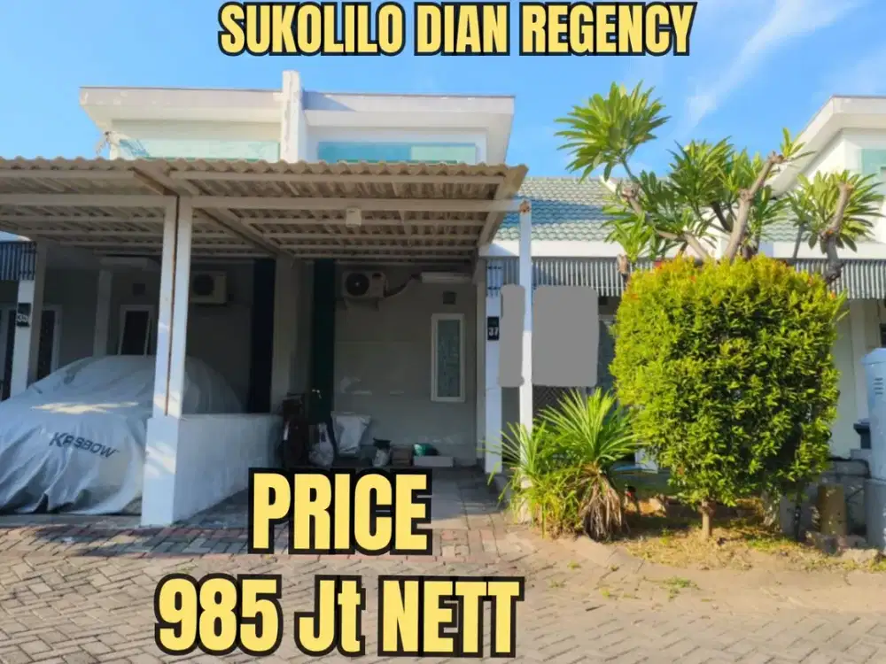 ‼️FULL FURNISHED, SIAP HUNI‼️RUMAH SUKOLILO DIAN REGENCY KEPUTIH SUKOLILO DEKAT ITS, MERR, Dsb