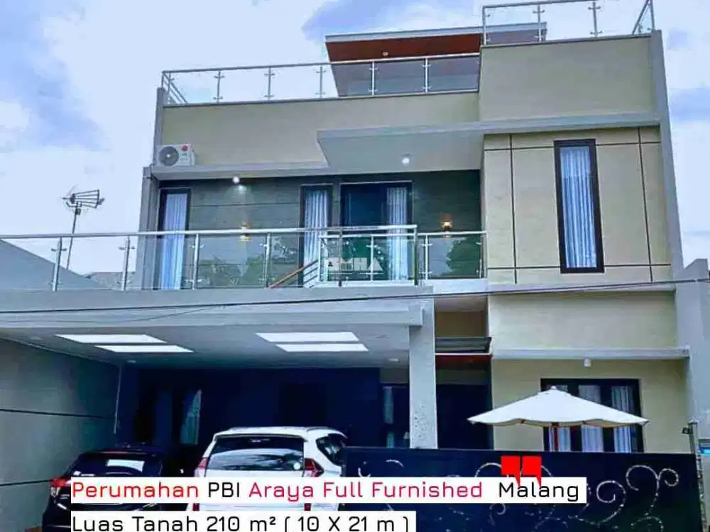 Rumah 2 Lantai Modern Minimalist Full Furnished Perumahan PBI Araya Malang