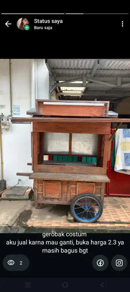 gerobak bekas 3 roda