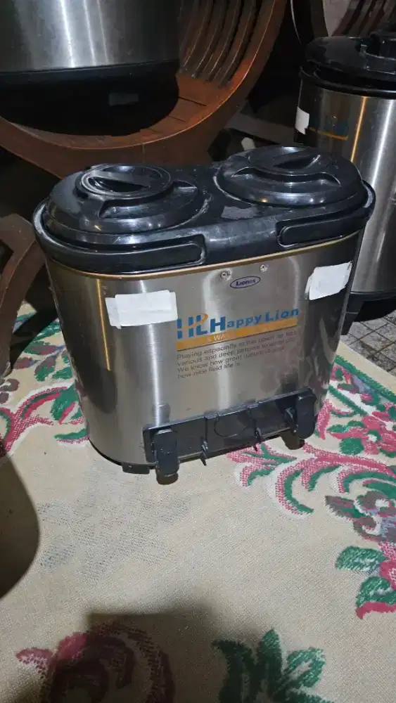 Termos air panas isi dua (drink jar/dispenser) buat teh kopi dll