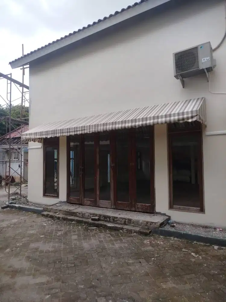 kanopi kain awning motip belang belang harga terjangkau bisa survei