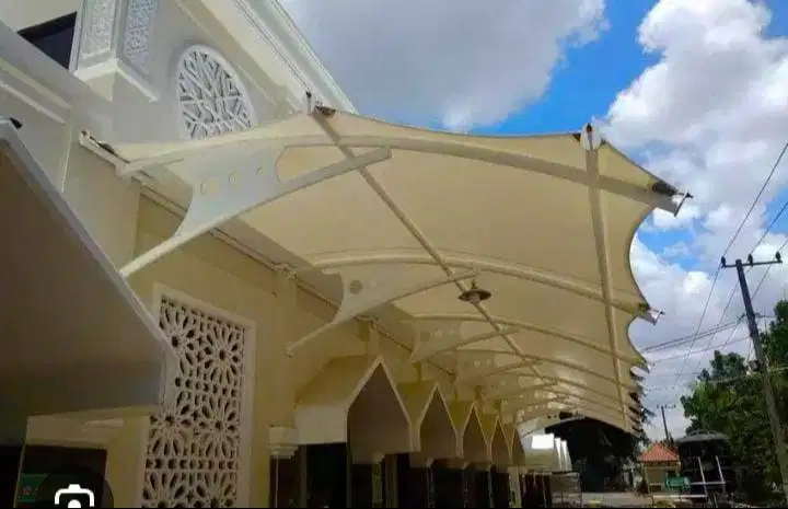 kanopi kain membran bahan besi kokoh harga terjangkau pasang gratis