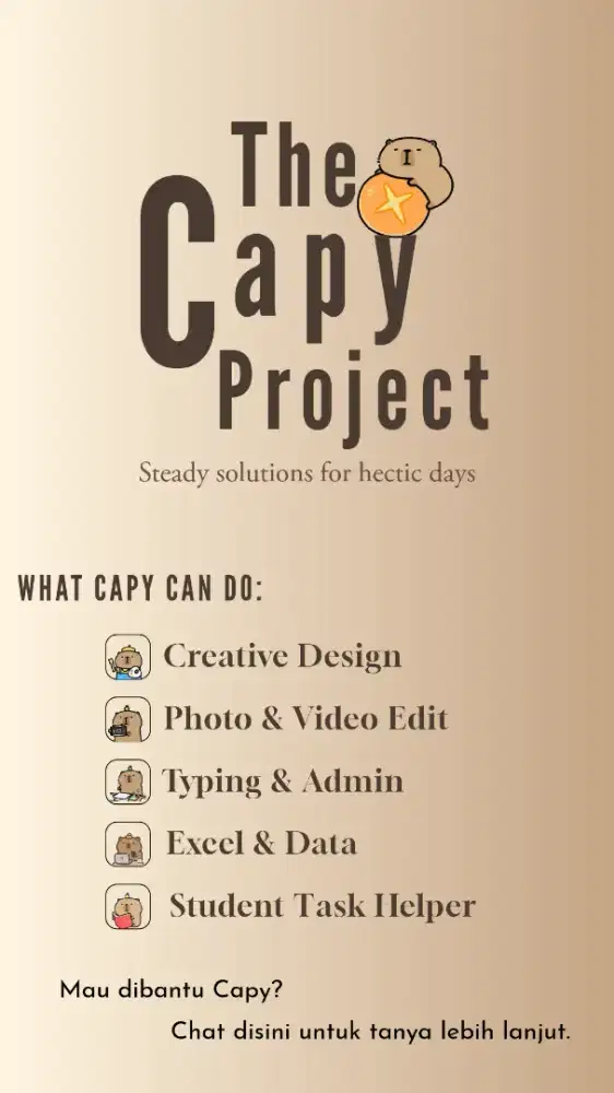 Virtual Assistant & Creative | Jasa Edit Foto Video, Desain & Excel