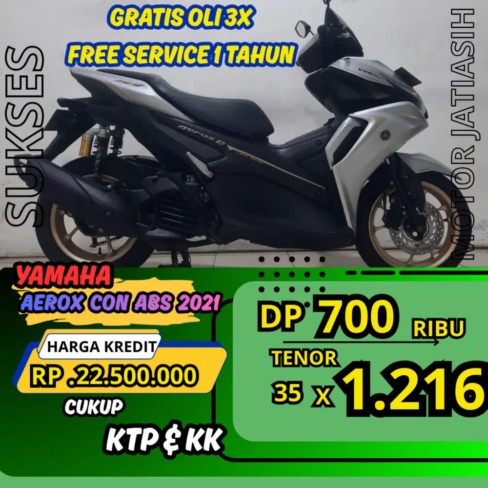 DP MURAH YAMAHA AEROX CONNECTED ABS 2021 DP 700 RIBU BISA CASH/KREDIT